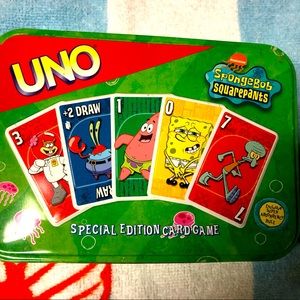 Spongebob UNO cards and tin COMPLETE Special Edition